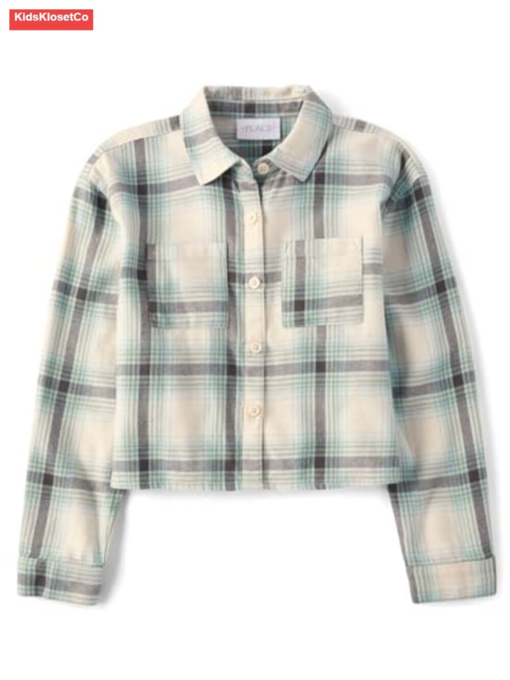 Girls Long Sleeve Plaid Button Up Shirt Cotton Rayon Flannel